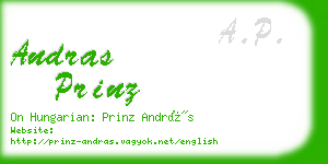 andras prinz business card